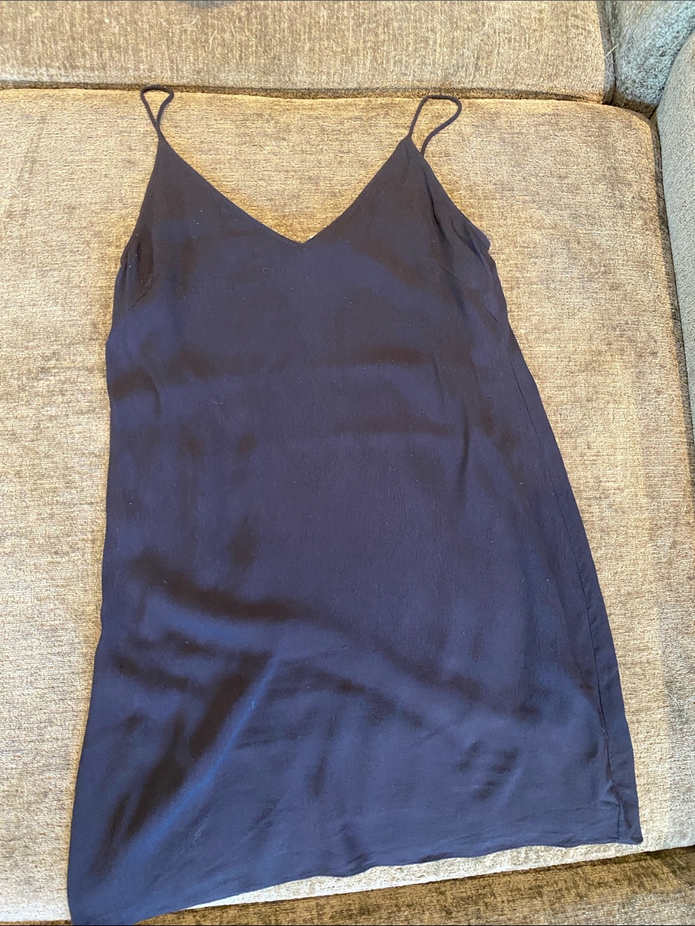 Wilfred black Slip Dress with Thin Straps
